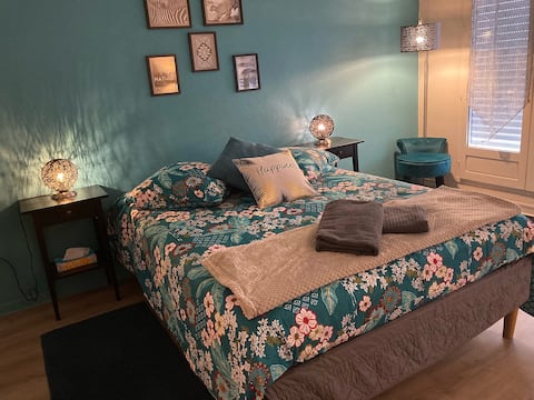 Charming studio 30m² with bathtub and garden