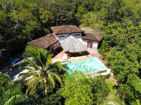 Beautiful villa with pool in tropical garden