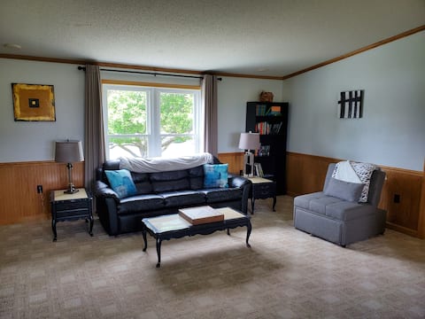 Quiet, single-story, 3-bedroom country home with everything you need for your stay.