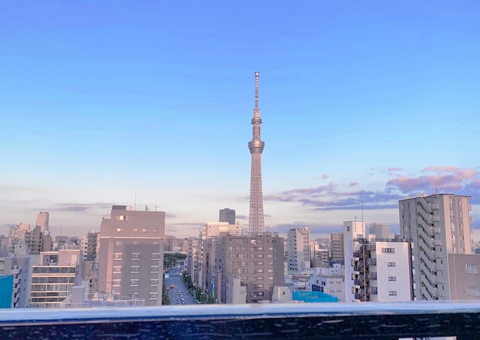 Top Floor Balcony • Skytree & Sensoji View 2BR