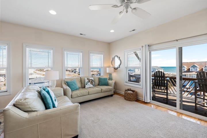 Amazing Views, Hot Tub, Elevator, Steps To Beach - North Topsail Beach, NC