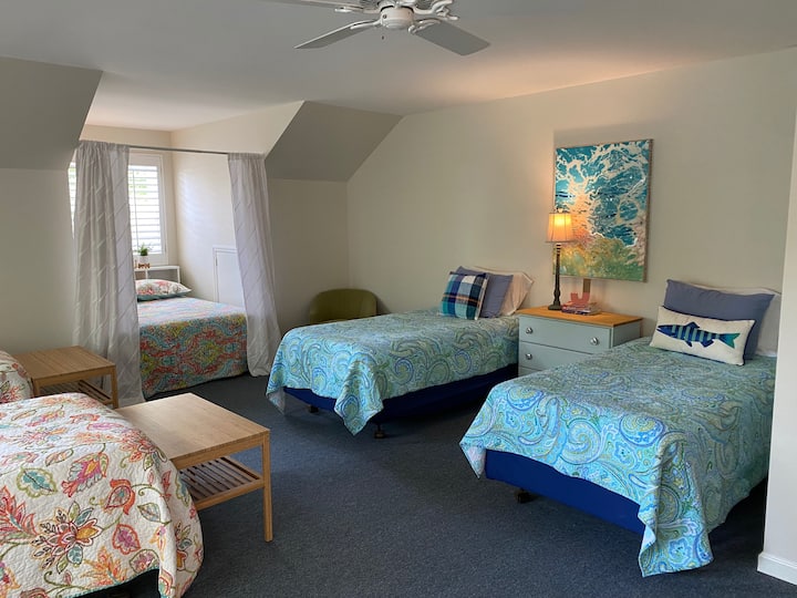 Large bedroom upstairs sleeps 6