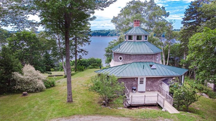 Unique Octagonal House with Private Beach!