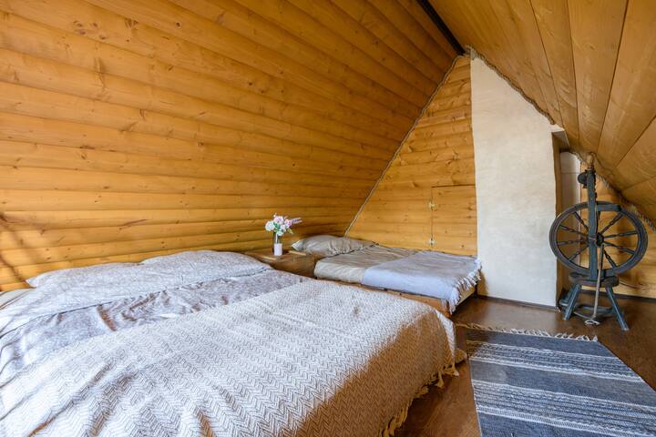 Schlafzimmer im Saunahaus