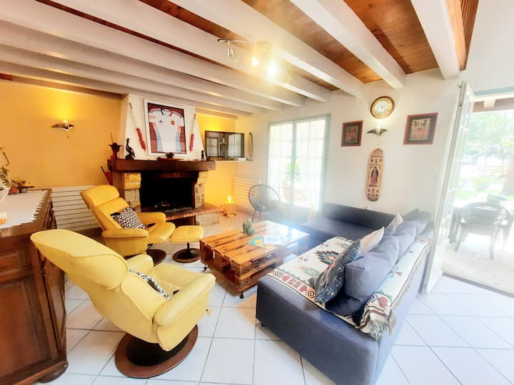 Villa Familiale Et Paisible Avec Jardin Arboré - Seignosse