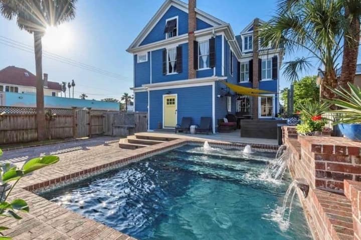 My Blue Heaven Luxe Beach Heated Pool Near Pier & Strand 2 King Beds 5 Star - Galveston, TX