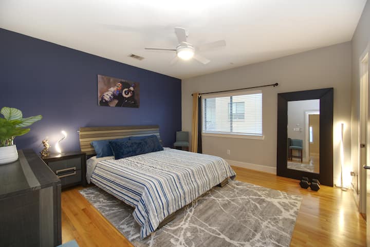 full length Mirror. Cozy master bedroom