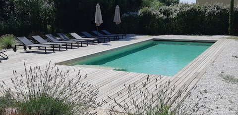 Vacation Rental in Paradou. Heated pool. Wooden terrace