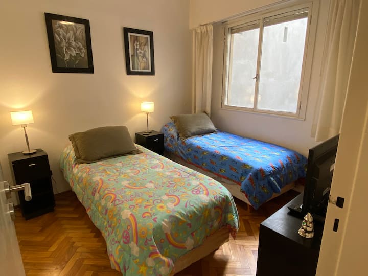 The second bedroom can be prepared as two single beds or as one double bed (with extra double bed foam mattress and mattress cover on top which makes it unnoticeable that there are two single beds underneath). Let us know your preference. 