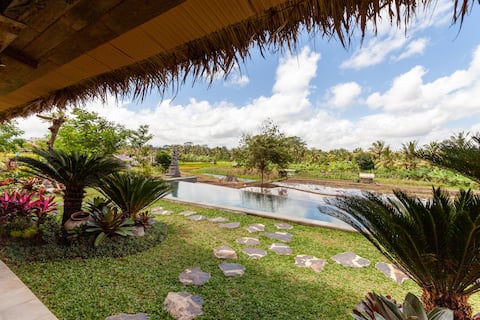 🌿Refined villa🍃 Amazing Views on Ubud Rice fields🍃