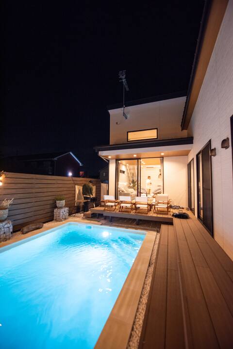 Popular! Sauna room/All rooms with pool view, indoor extra large hammock for up to 6 people [Up to 6