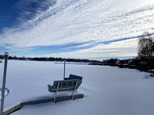 Lakefront-Firepit-snowmobile trails-ice fishing gallery image 2