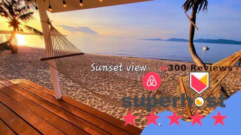 -20% OFF! Private BEACH FRONT Villa & sunset view
