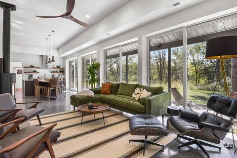 New Modern Cabin on 2 Acres with Water Views
