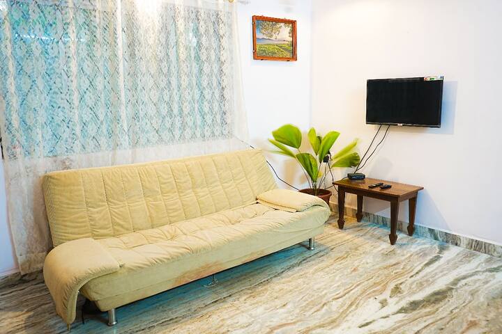 Living room with Smart TV connection and super fast 5G WIFI connection