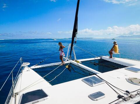 Private catamaran (15m): between Raiatea and Tahaa