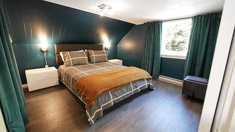 Estate in Piopolis Spa + fireplace + Lac Mégantic forest