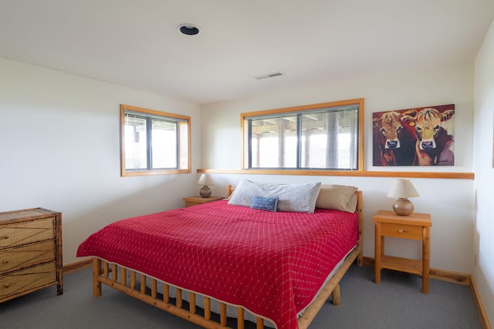 2nd bedroom w/king-sized bed on lower level 