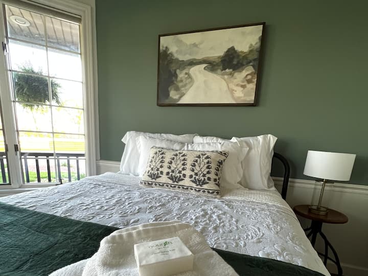 BR #2 features one of three signs at The Manor that are locally made by Joyfully Said in nearby Middlebury. We highly recommend a stop at their beautiful shop at The Mill on Warren Street.