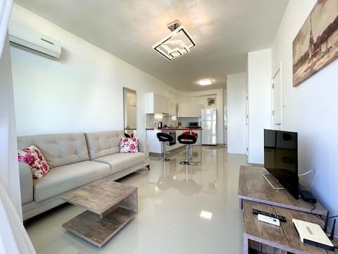 An apartment 120 meters from the beach in a premium complex