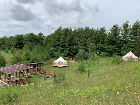 Glamping at Coyote Song Farm & Forest