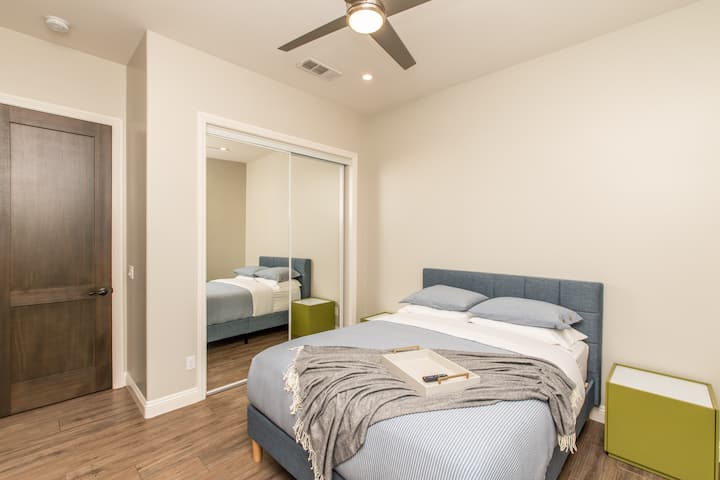 Bedroom #5- 1 Queen Bed with tv and closet.