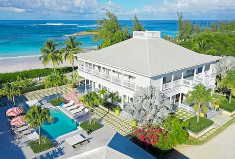 Majestic 9BR Beachfront Estate w/ Private Pool