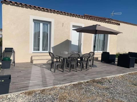 Gite with pool surrounded by vineyards