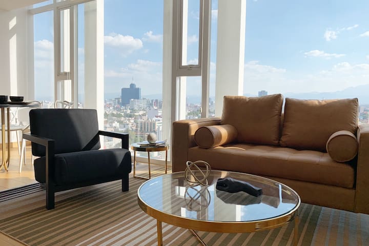 Lux Condesa: 360ºRooftop + King Bed +A/C+Pool+Gym