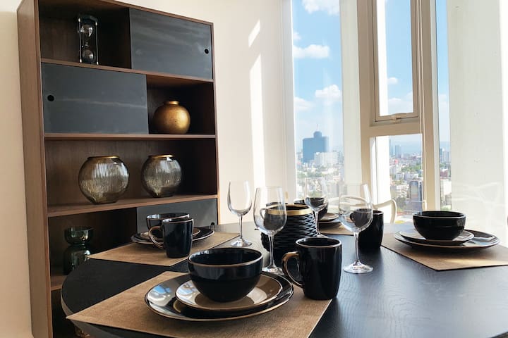 Lux Condesa: 360ºRooftop + King Bed +A/C+Pool+Gym gallery image 4