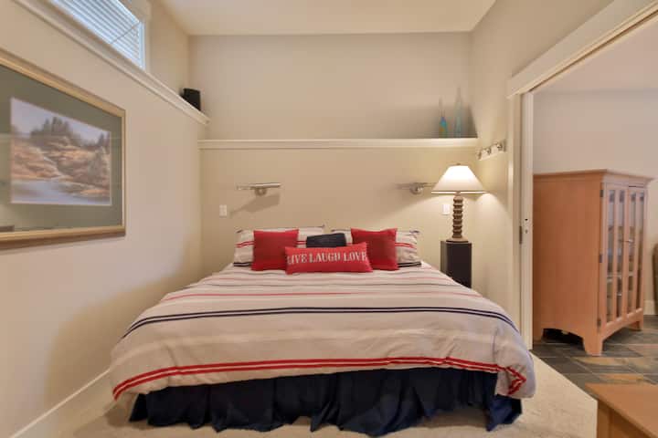 Located on the bottom (1st) floor of the home