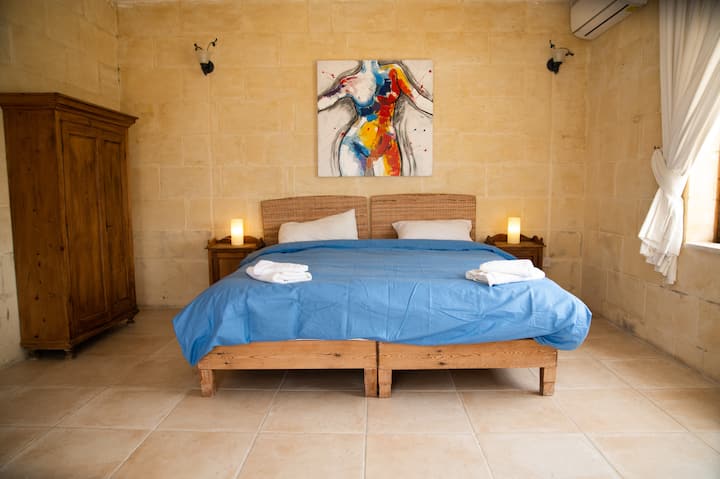 屋顶双人房，包括宽敞的前门和套房设施 