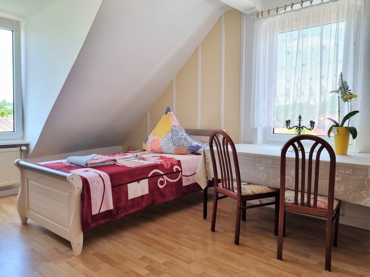 Спална соба 2 со единечен кревет, широк 1 метар