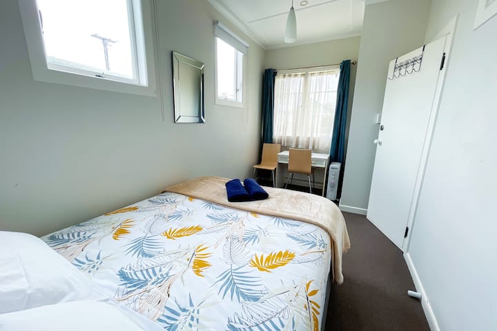 Bedroom 2 queen bed and desk