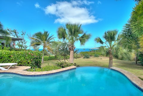 Tropical villa overlooking Zoni beach