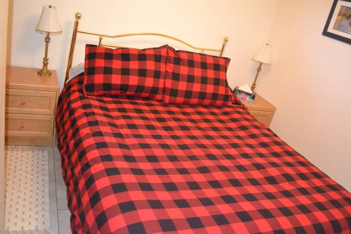 Walk out basement bedroom with private full bathroom