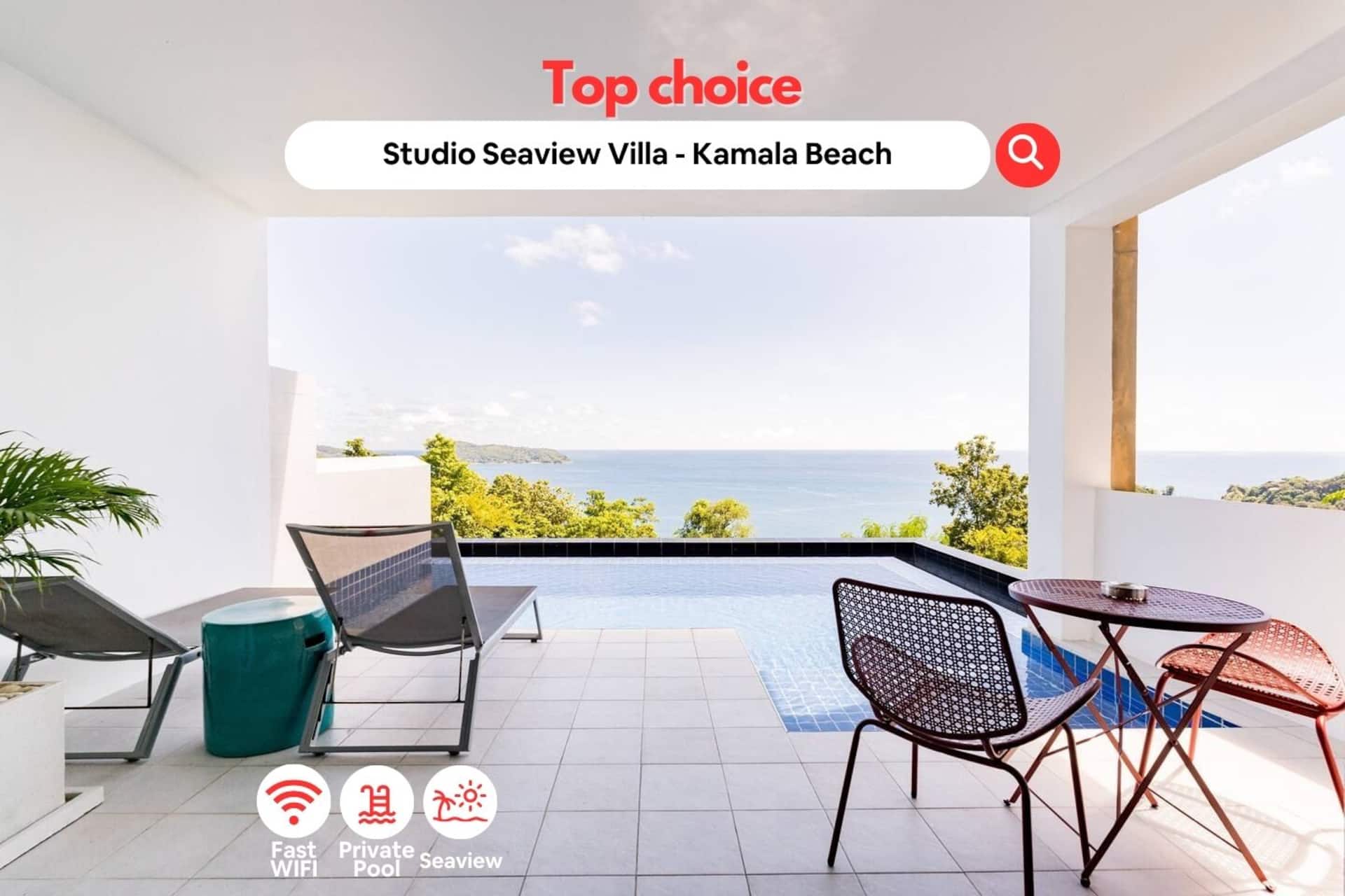 The Starlight Seaview Studio with Private Pool