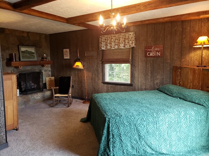 Master bedroom with gas fireplace