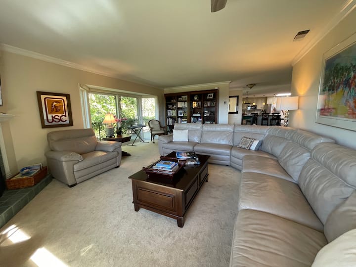 Living Room with very large sofa to enjoy your stay