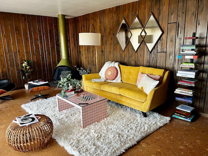 Downtown Mid-Century Modern Condo with Retro Vibes