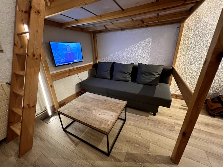 Studio 2/4 Personnes  Départretour Skis  Aux Pieds - Vaujany
