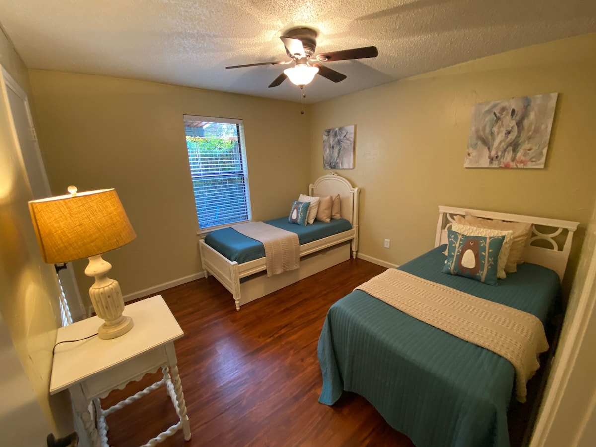 Sleeps 3 with trundle bed.