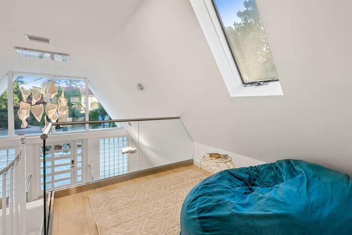 Loft reading space upstairs outside of master bedroom