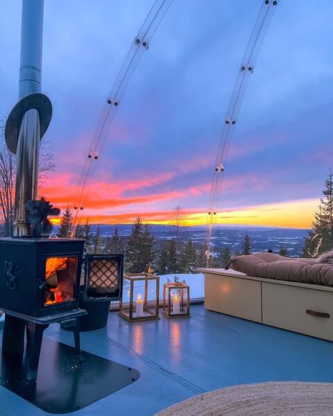 Connect with nature from our luxurious glass-igloo