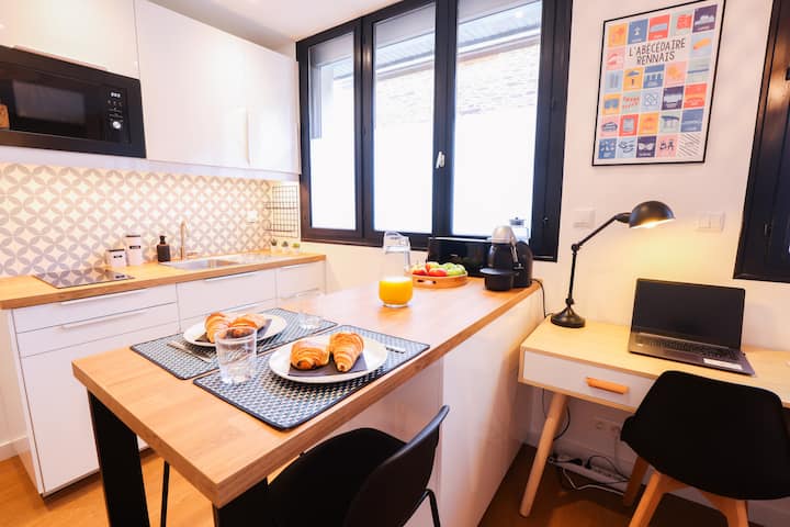 Le Ty Claudel, Studio Cosy & Paisible, Wifi+fibre - Rennes