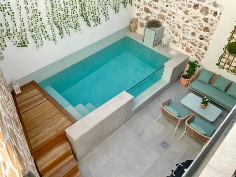 Typical village house with pool