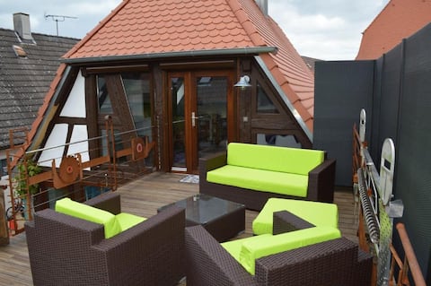 Lovely apartment with terrace in Leopoldshafen