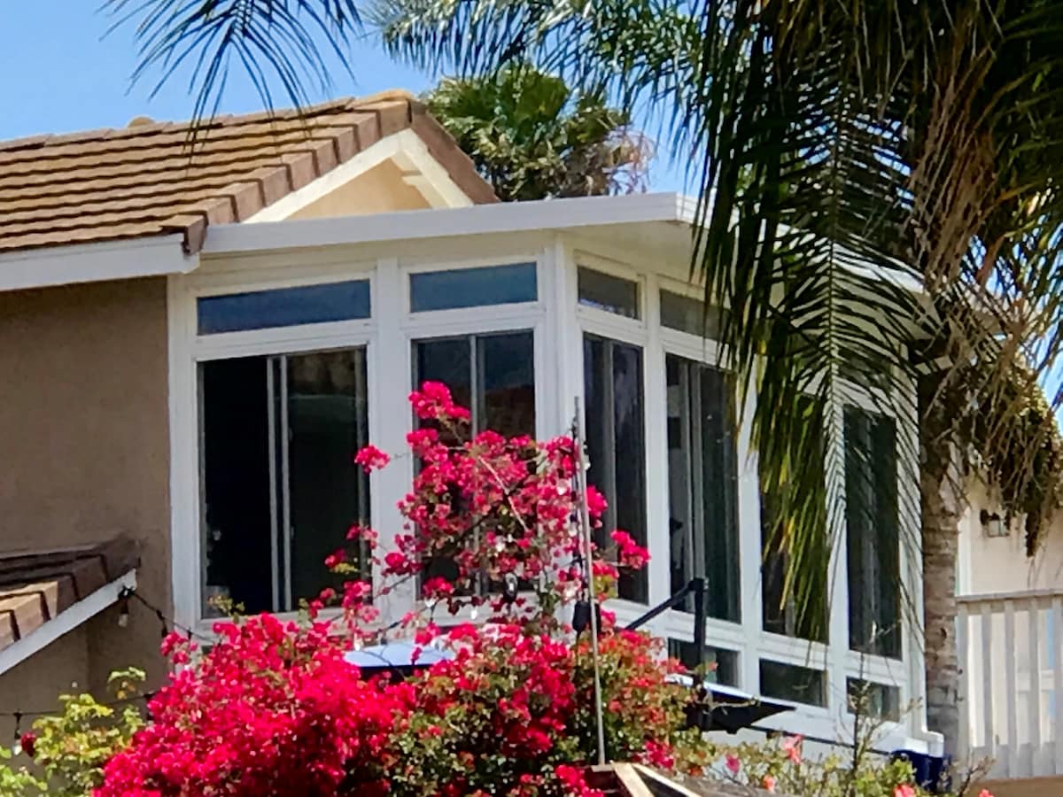 Private patio and EV charger garage at Zen House VIP