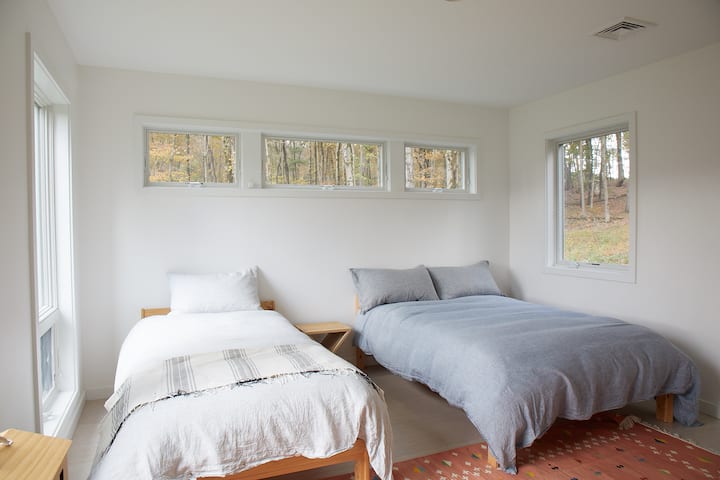 Downstairs Bedroom #1 with a full bed and a twin.