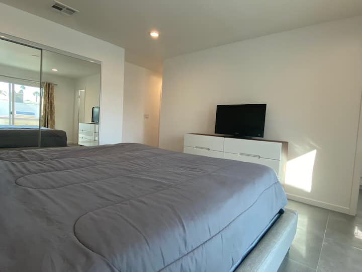 Bedroom 2 - king bed, plenty of storage, and a private bathroom.